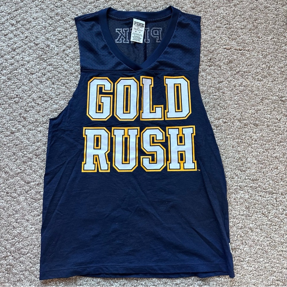 PINK WVU Gold Rush Tank Top